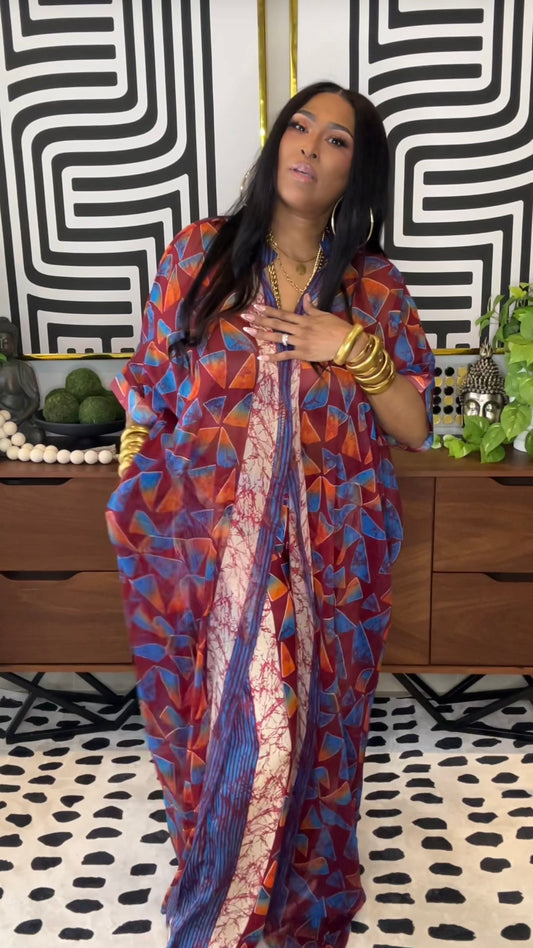 THE NAIROBI VACATION SET (2 PIECE SET) BLUE/RED