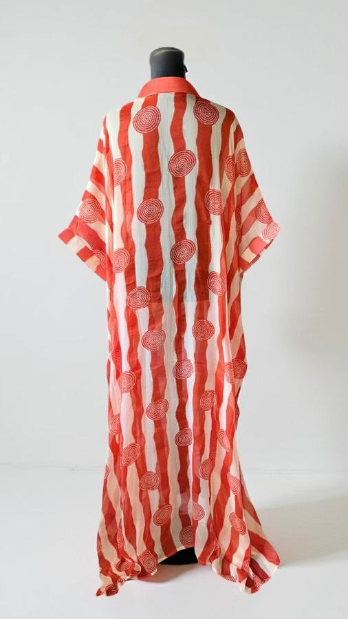 THE YORUBA VACATION KAFTAN (ORANGE)