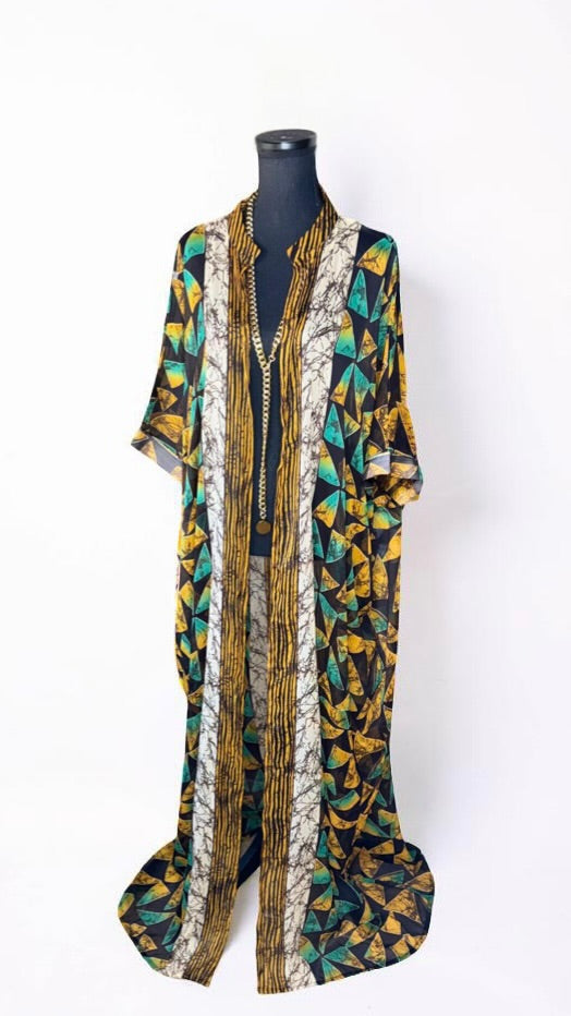 THE NAIROBI VACATION SET (2 PIECE SET) GREEN/MUSTARD