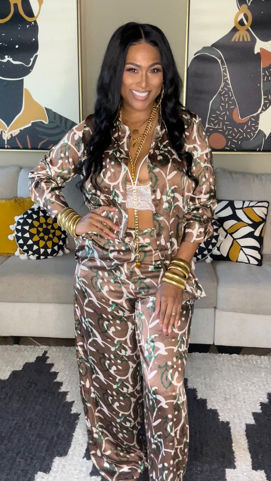 (FINAL SALE) THE ALWAYS READY PANT SET (BLOOPER) (SIZE LARGE)