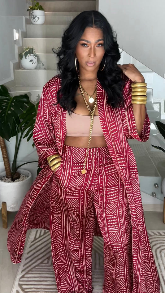 THE LUXE PANTS SET (RUBY) **CAN NOT RESTOCK**