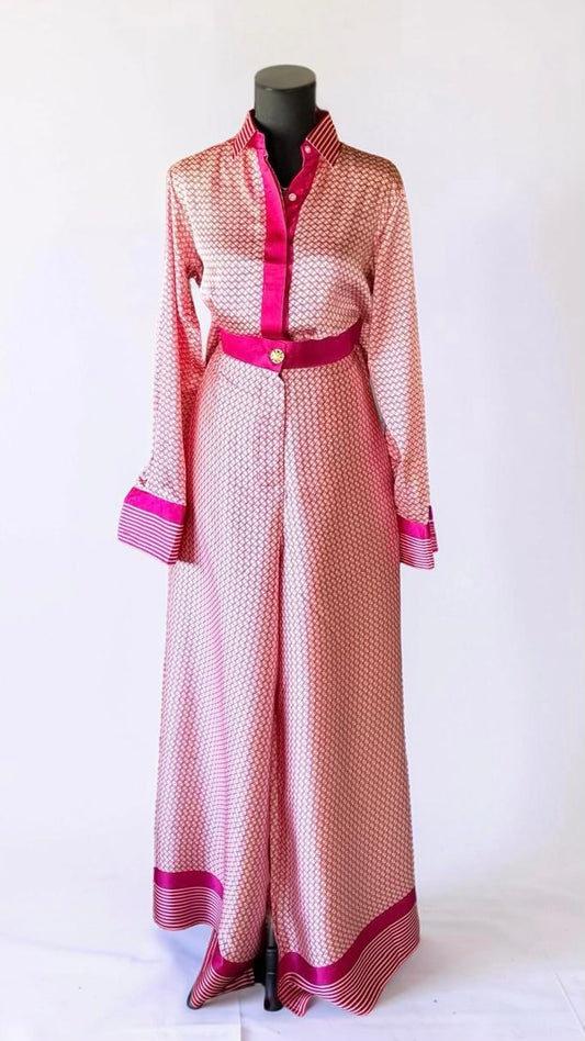 THE STR8 TO BUSINESS PANT SET (HOT PINK)