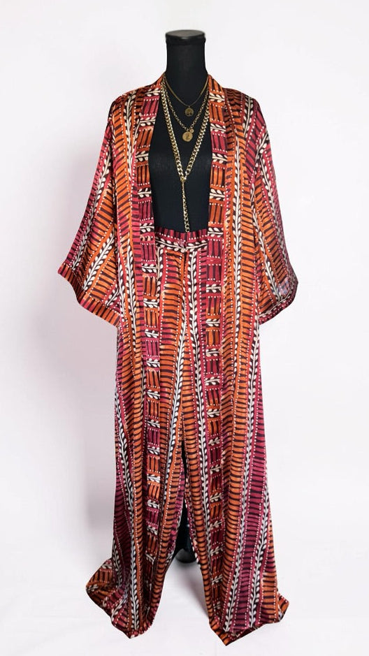 THE ASANTI' SET (2 PIECE SET)- MAROON & RUST