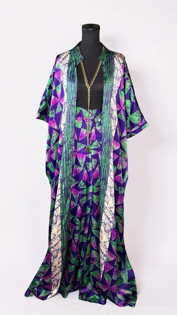 THE NAIROBI SET (2 PIECE SET) GREEN/PURPLE