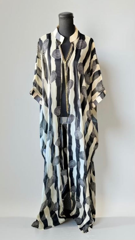 THE YORUBA VACATION KAFTAN (BLACK)