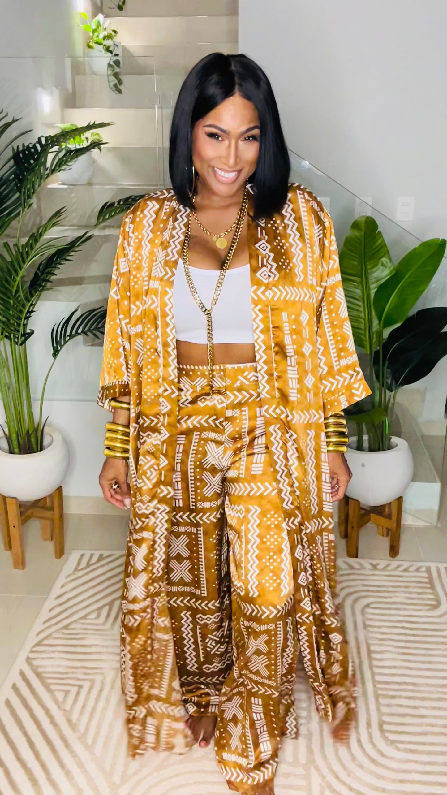 THE CULTURED PANT SET (BRONZEY SAND)