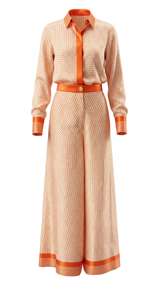 THE STR8 TO BUSINESS PANT SET (MANDARIN)