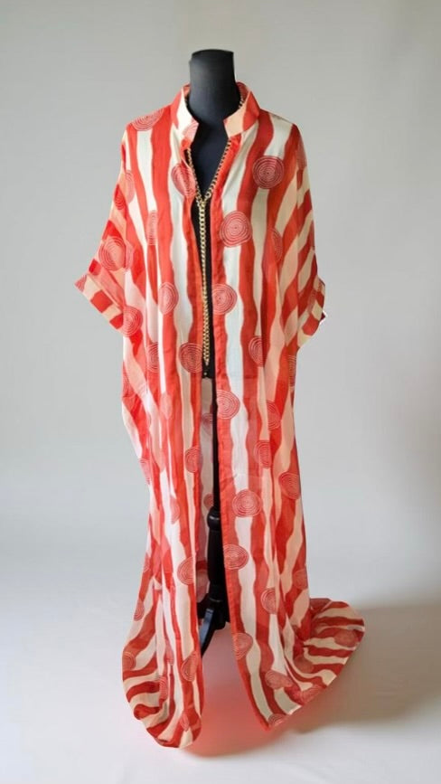 THE YORUBA VACATION KAFTAN (ORANGE)
