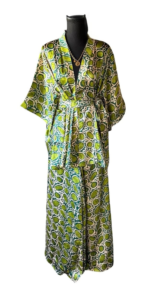 THE KINSHASA SET (2 PIECE SET) GREEN/MUSTARD