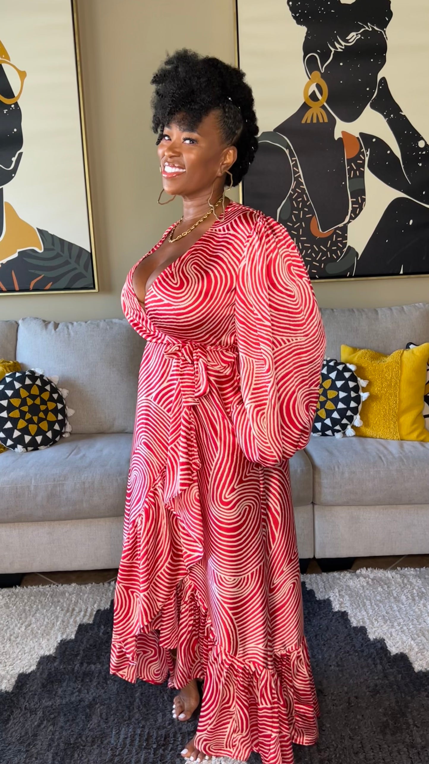 THE CANDY STRIPED WRAP DRESS