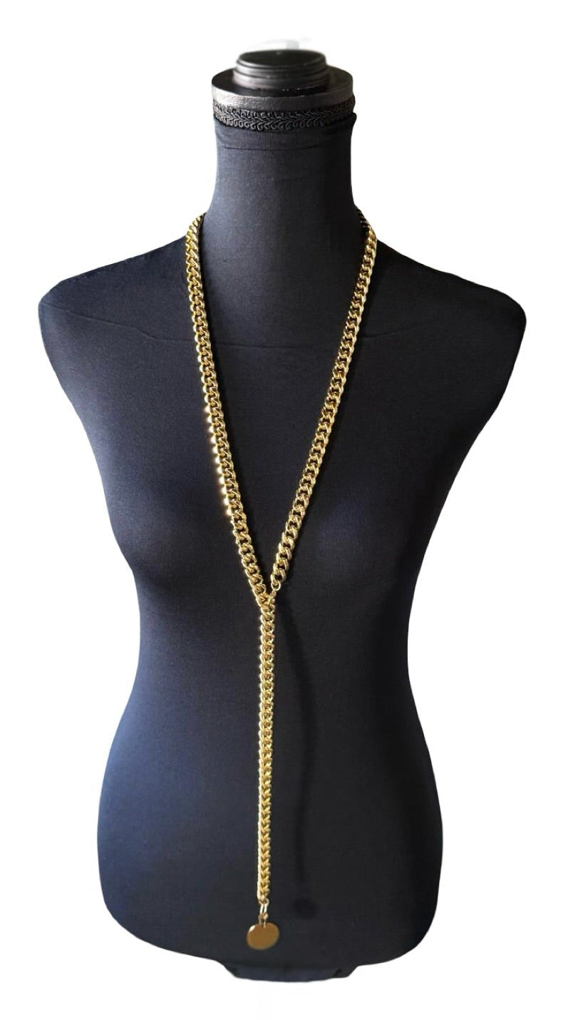 DOUBLE DRIP NECKLACE (BRIGHT GOLD)