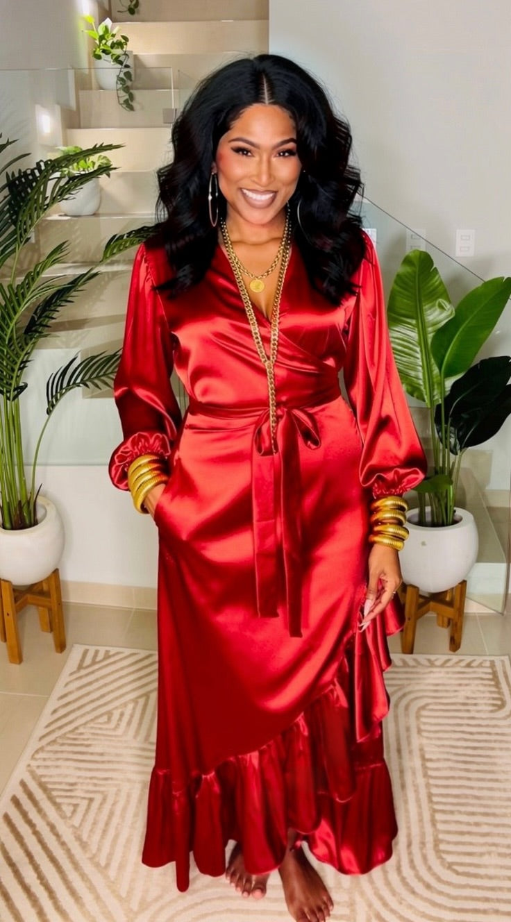 THE SOLID WRAP DRESS