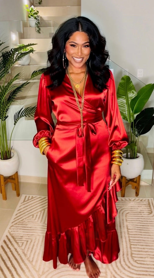 THE SOLID WRAP DRESS