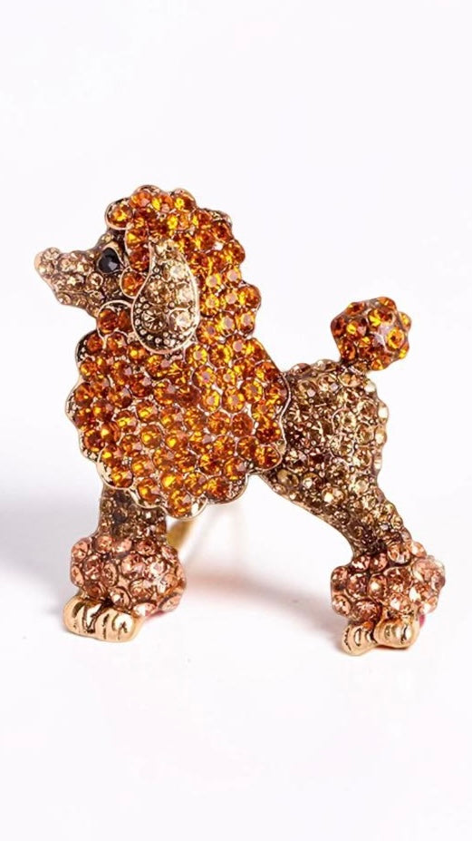 THE GOLDEN POODLE (BROOCH)