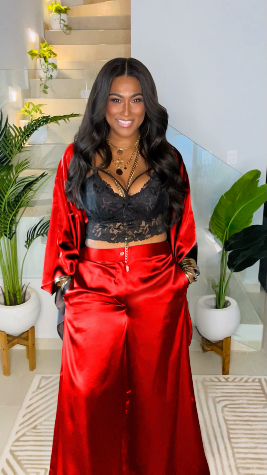 THE ETHEREAL PANT SET (BRIGHT RED)