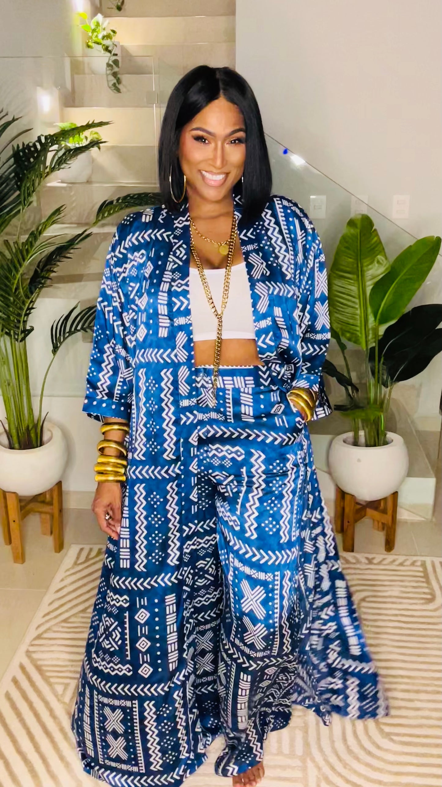 THE CULTURED PANT SET (TRUE BLUE)