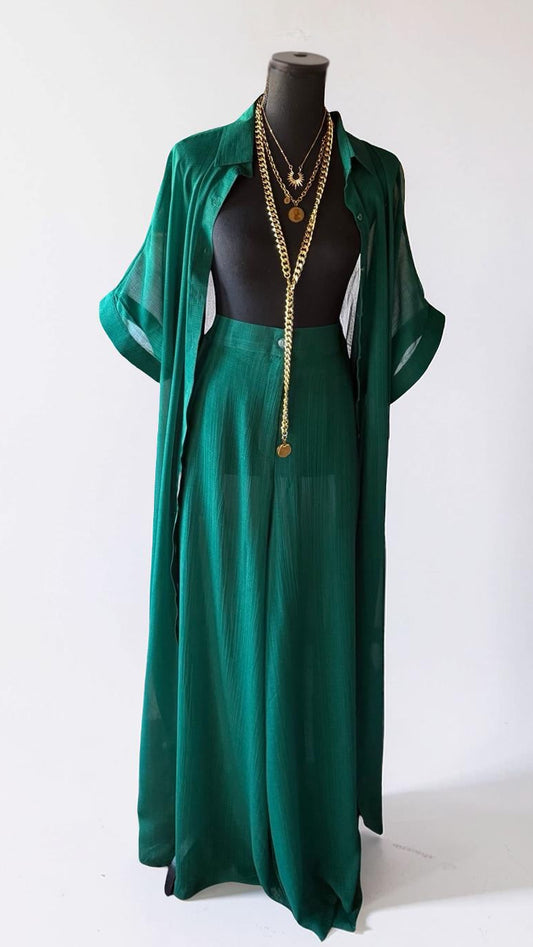 SHEER MAJESTY PANTS (FOREST GREEN)