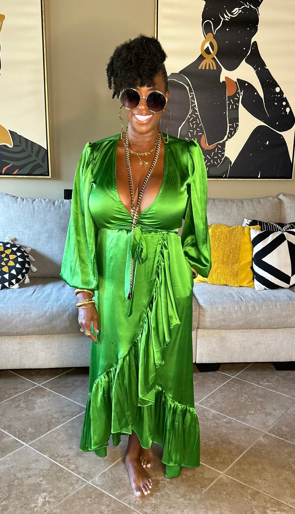 THE SOLID WRAP DRESS
