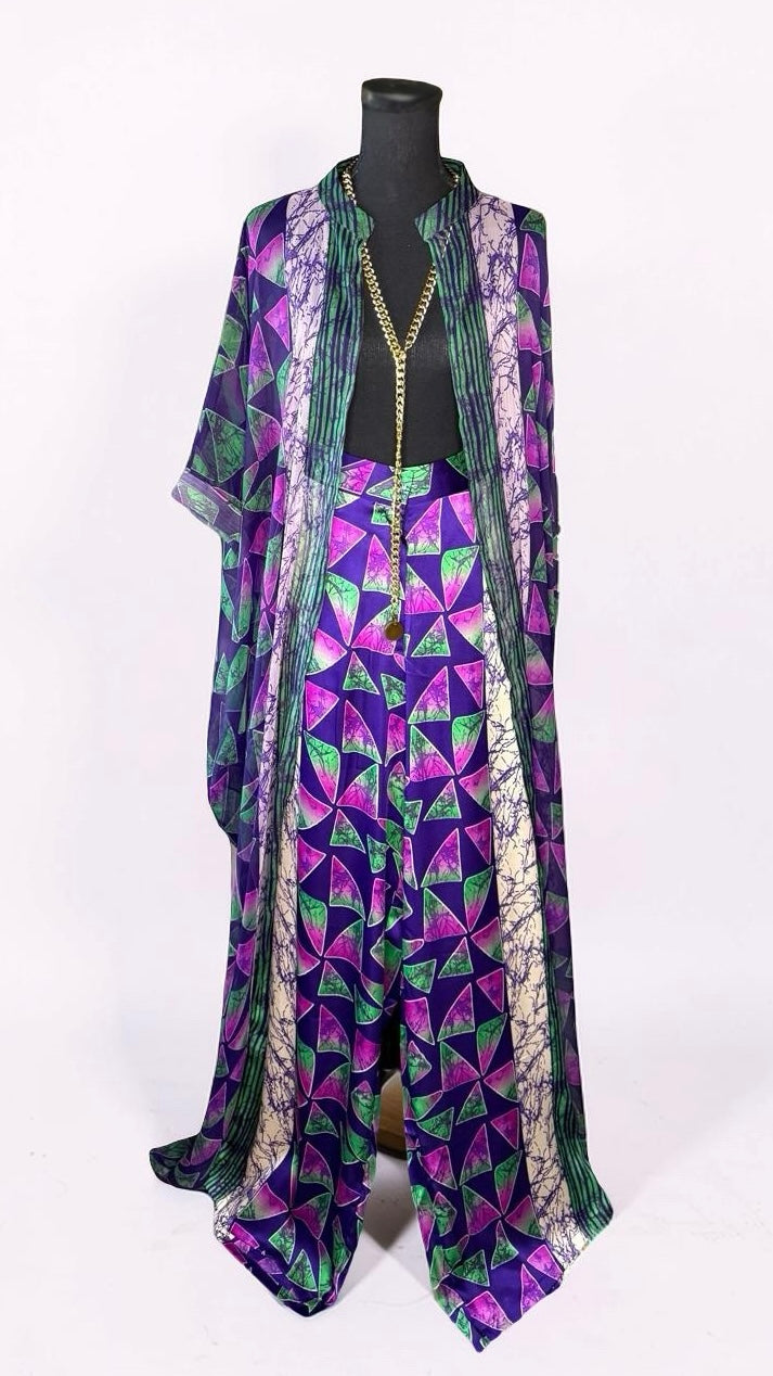 THE NAIROBI SET (2 PIECE SET) GREEN/PURPLE