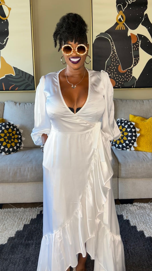 THE SOLID WRAP DRESS