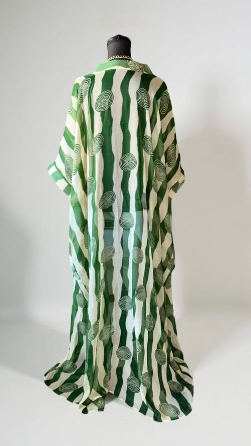 THE YORUBA VACATION KAFTAN (GREEN) (KAFTAN ONLY)
