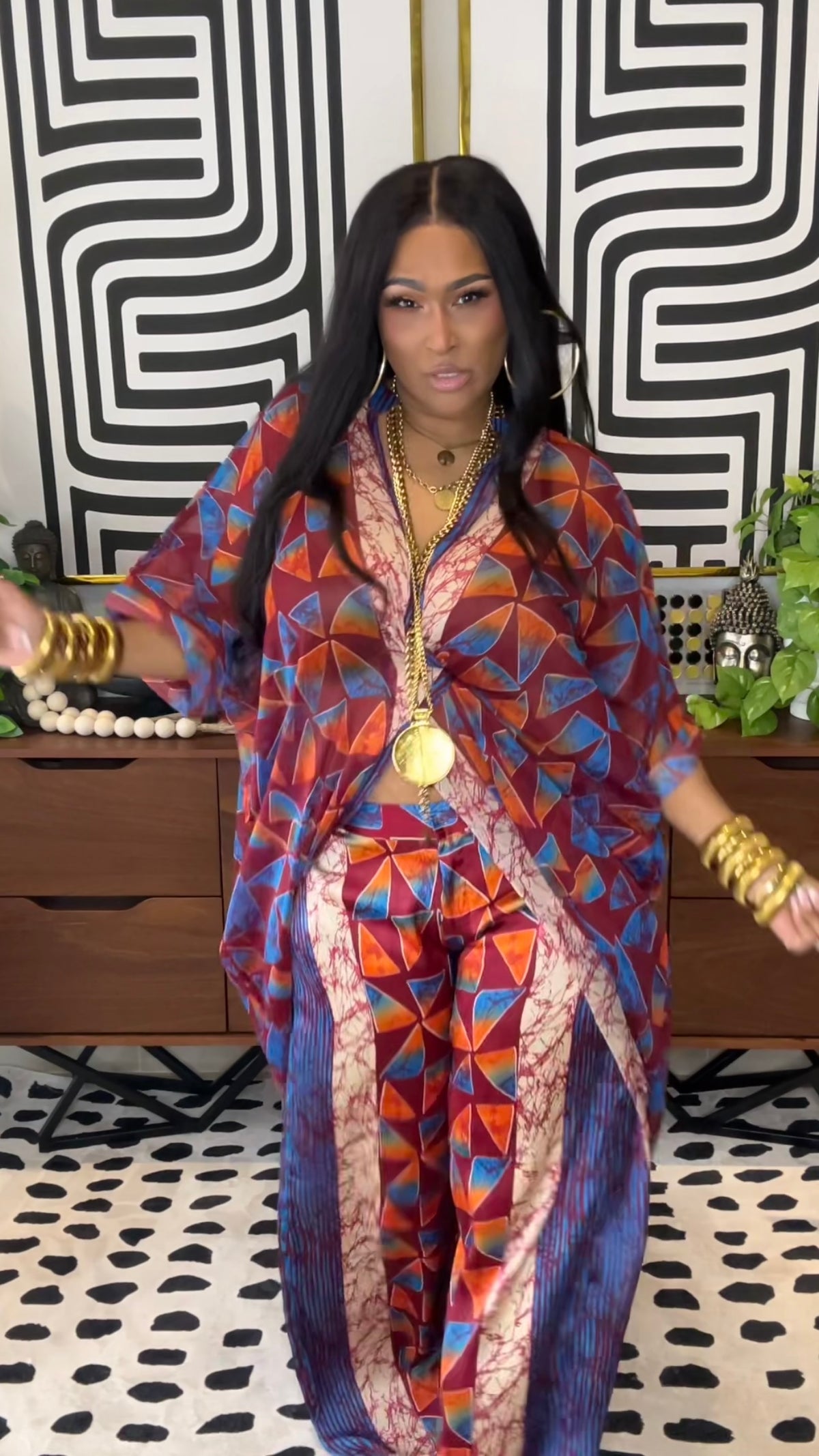 THE NAIROBI VACATION SET (2 PIECE SET) BLUE/RED