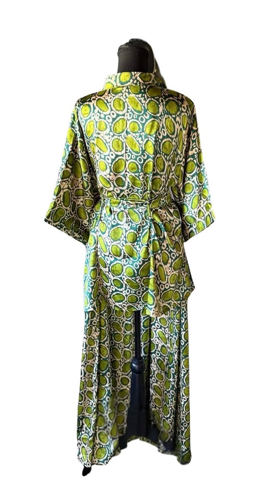 THE KINSHASA SET (2 PIECE SET) GREEN/MUSTARD