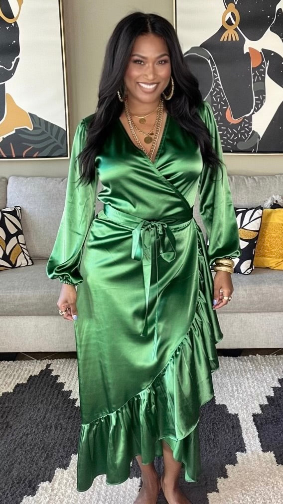THE SOLID WRAP DRESS