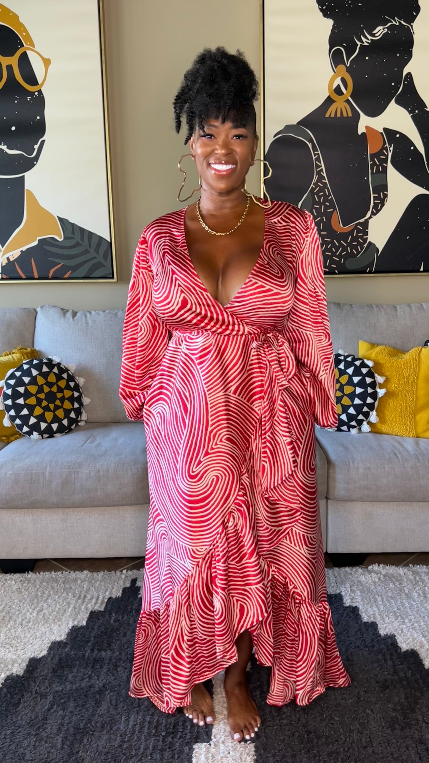 THE CANDY STRIPED WRAP DRESS
